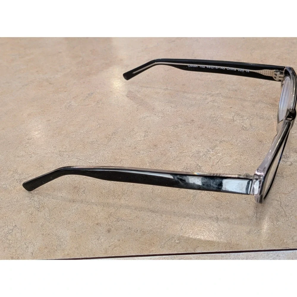 Warby Parker Eyeglasses Colton 102 Shiny Black Rectangular Frame 48-16 145
